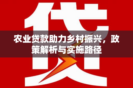 进贤农业贷款助力乡村振兴，政策解析与实施路径