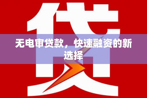 进贤无电审贷款，快速融资的新选择