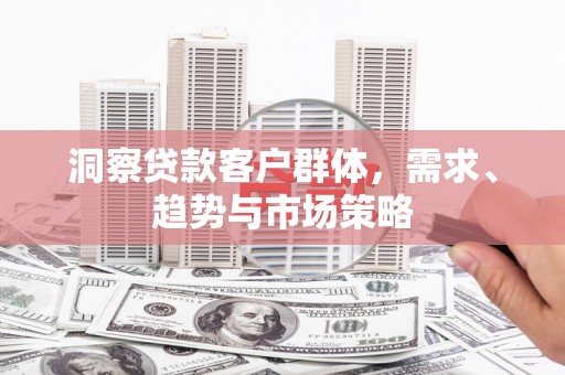 进贤洞察贷款客户群体，需求、趋势与市场策略