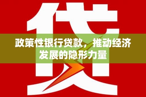 进贤政策性银行贷款，推动经济发展的隐形力量