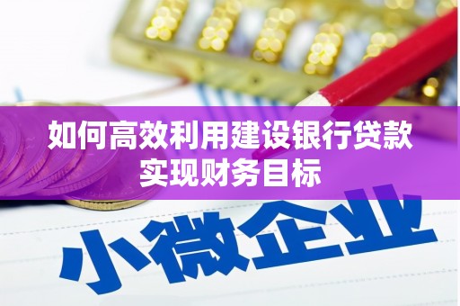 进贤如何高效利用建设银行贷款实现财务目标
