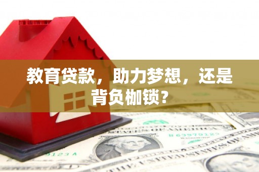 进贤教育贷款，助力梦想，还是背负枷锁？
