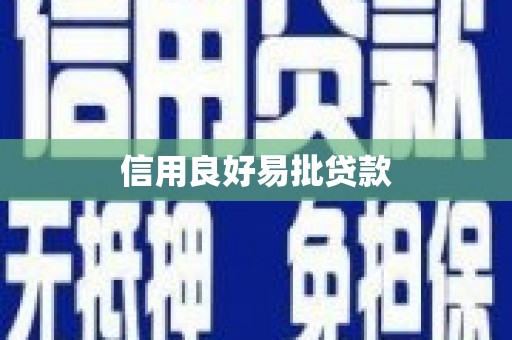 进贤信用良好易批贷款