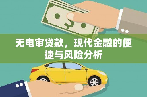进贤无电审贷款，现代金融的便捷与风险分析