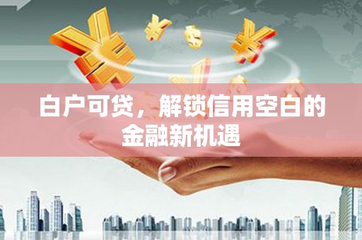 进贤白户可贷，解锁信用空白的金融新机遇