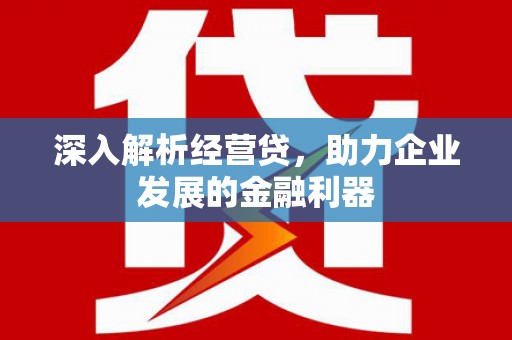 进贤深入解析经营贷，助力企业发展的金融利器