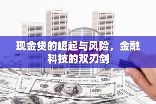 进贤现金贷的崛起与风险，金融科技的双刃剑