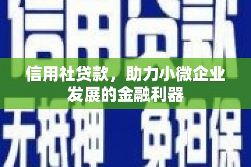 进贤信用社贷款，助力小微企业发展的金融利器