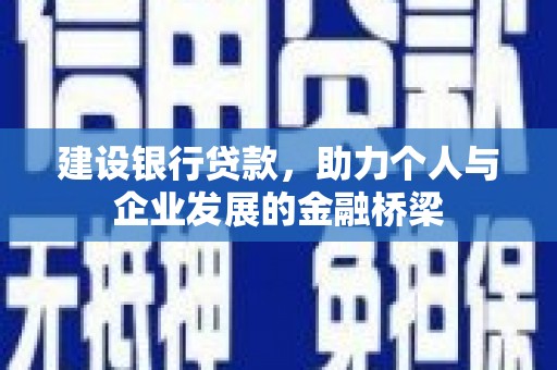 进贤建设银行贷款，助力个人与企业发展的金融桥梁