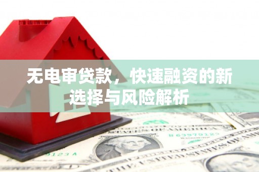进贤无电审贷款，快速融资的新选择与风险解析