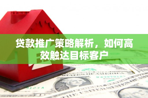 进贤贷款推广策略解析，如何高效触达目标客户