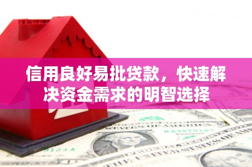 进贤信用良好易批贷款，快速解决资金需求的明智选择