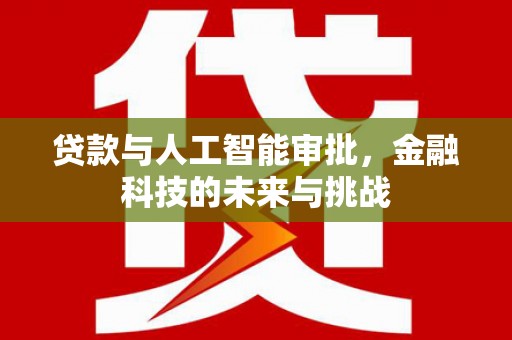 进贤贷款与人工智能审批，金融科技的未来与挑战