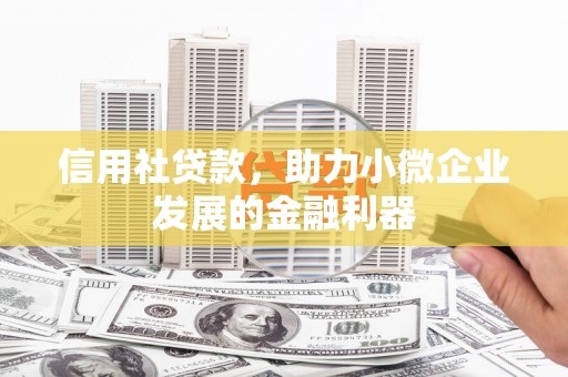 进贤信用社贷款，助力小微企业发展的金融利器