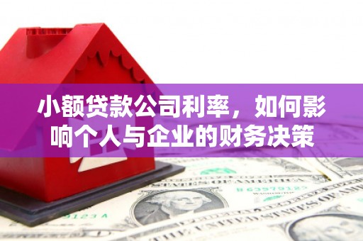 进贤小额贷款公司利率，如何影响个人与企业的财务决策