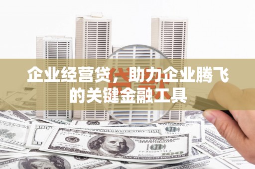 进贤企业经营贷，助力企业腾飞的关键金融工具