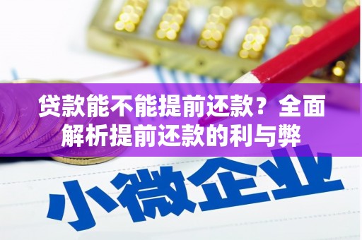 进贤贷款能不能提前还款？全面解析提前还款的利与弊