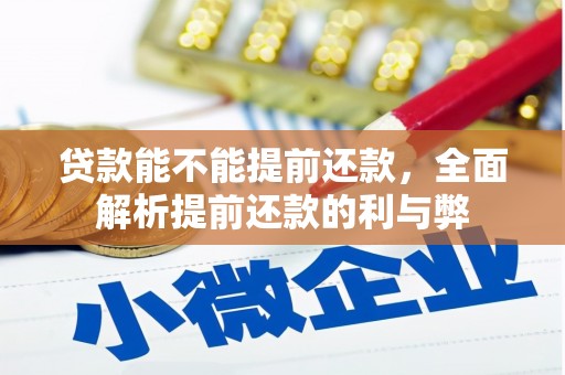 进贤贷款能不能提前还款，全面解析提前还款的利与弊