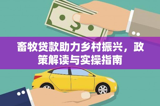 进贤畜牧贷款助力乡村振兴，政策解读与实操指南